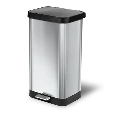 Glad Stainless Steel Step Trash Can with Clorox Odor Protection | Large ...