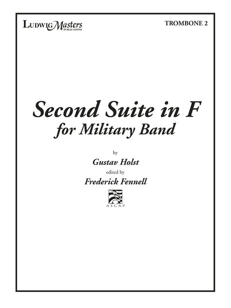 Second Suite in F - Trombone 2 by Gustav Holst Sheet Music for Concert ...