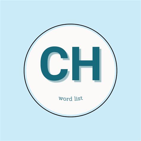 CH Words Lists and Activities for Speech Therapy - Forbrain