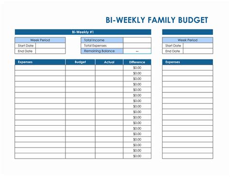 Excel Budget Template Bi Weekly - Content Calendar Template