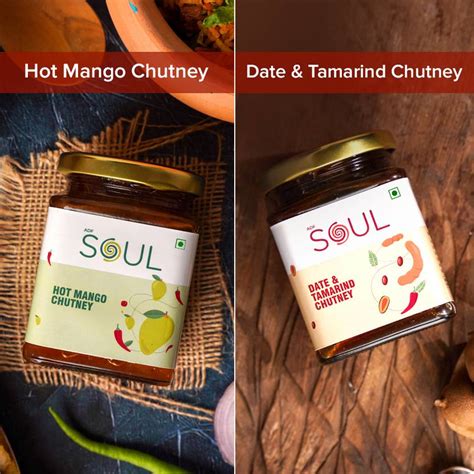 Soul Khatta Meetha Combo (Hot Mango Chutney + Date & Tamarind Chutney ...