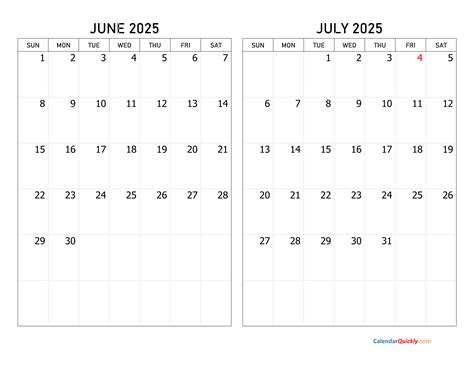 June 2025 And July 2025
