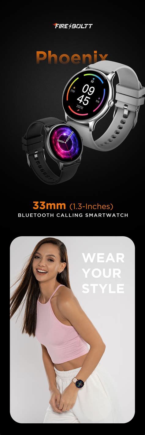 Fire-Boltt Phoenix with a 33mm (1.3 inch) Display & BT Calling