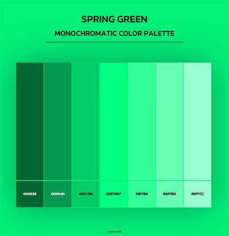 Spring Green color palettes - colorxs.com
