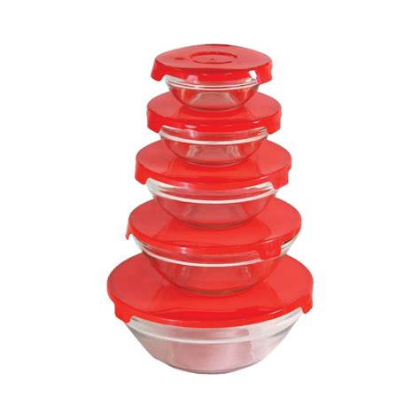Home Glass Bowl + Lid OCT-W5A 5 pcs Online at Best Price | Lulu UAE