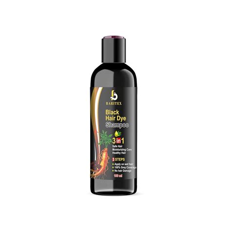 Buy Baritex 3 in 1 Black Hair Dye Instant Herbal Shampoo for Women ...