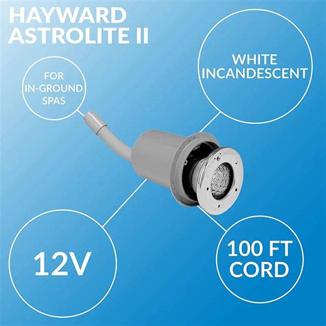 Hayward 100 Watt 12 Volt AstroLite II Incandescent Spa Light with 100 ...