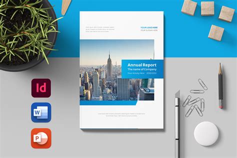 Annual Report Template Word & INDD, a Brochure Template by Taiffco