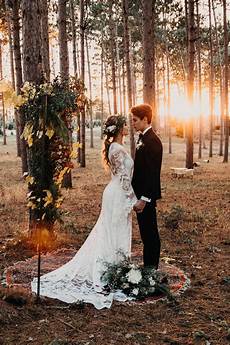 Outdoor Wedding Photo Ideas by Woodsy Forest Foliage Wedding Altar Ceremony Pnw Outdoor Wedding Photo Ideas