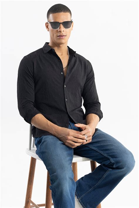 Buy Men's Climber Black Shirt Online | SNITCH
