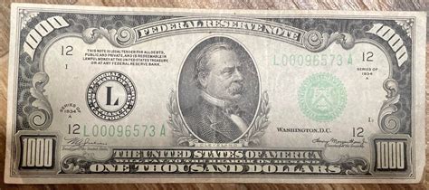 1934 A $1,000 Bill : r/papermoney