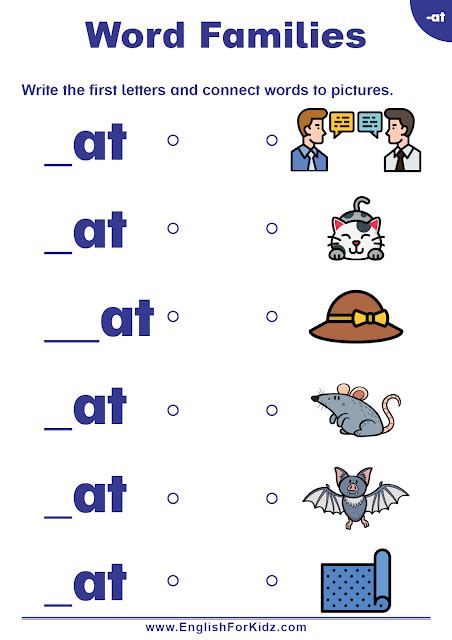 Free Printable An Word Family Worksheets