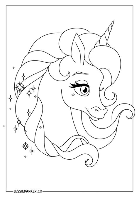 Free Magical Unicorn Colouring Pages (PDF Printable) - Jessie Parker