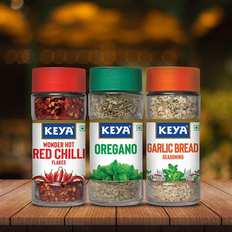 Keya Herb and Seasonings Combo Oregano 15g, Garlic Bread Seasoning 50g ...