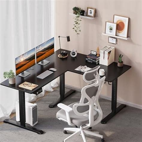 Shahoo L-Shaped Electric Standing Desk, 63 x 48 India | Ubuy