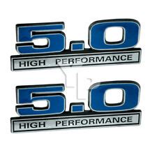 Buy 5.0 Liter Engine High Performance Emblem Badge in Chrome & Blue - 5 ...