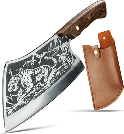 Buy BLADESMITH Meat Cleaver Knife, Heavy Duty Chopping Knife, High ...