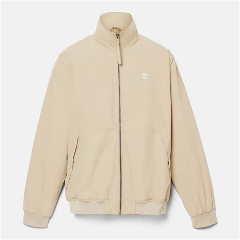 Waterproof Bomber Jacket for Men in Beige