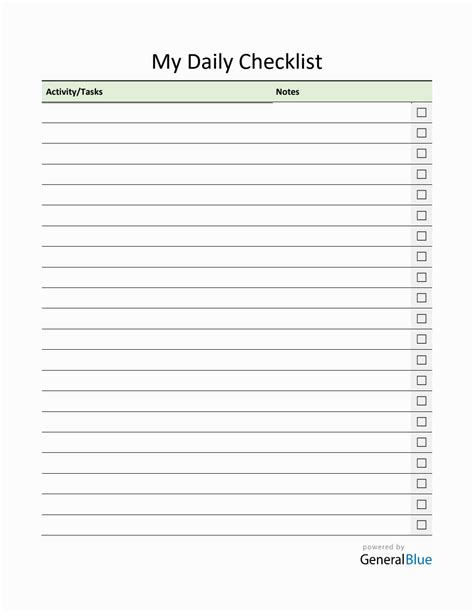 Checklist Template Word 的图像结果