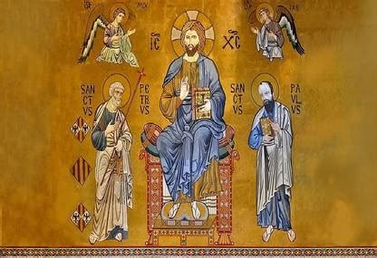 Smoky Design jesus christ orthodox gold historic wallpaper Paper Poster ...