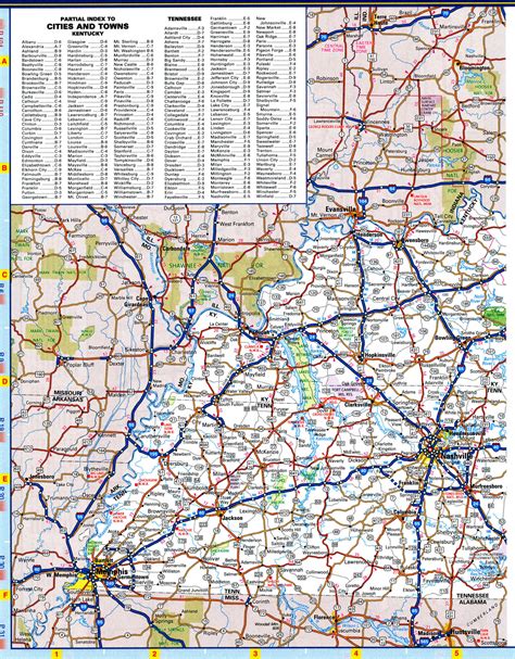 Map of Tennessee roads and highways.Free printable road map of Tennessee