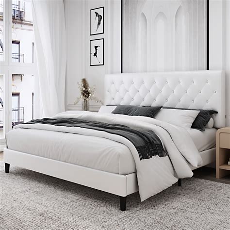 Mercury Row Trotwood Upholstered Bed with Adjustable Headboard ...