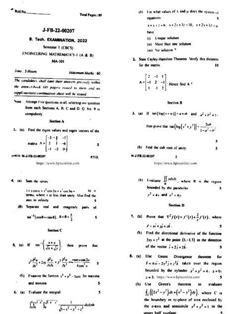 B.Tech First Year Maths 的图像结果