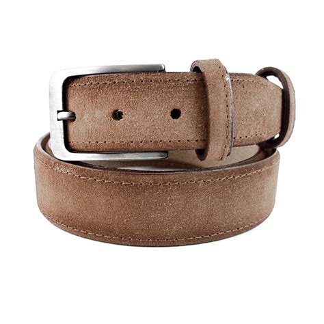 Buy Light Tan Mens Belt - Suede Leather - LeatherBeltsOnline