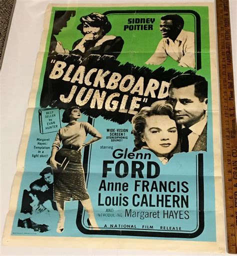 Lot - Vintage Original 1955 Blackboard Jungle Movie Poster (Sidney ...