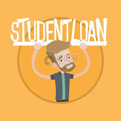 持有学生贷款记号的年轻人插画图片下载-正版图片302173497-摄图网