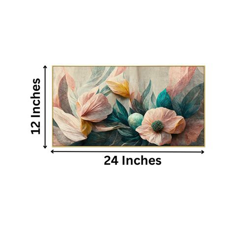 Vibrant Flowers and Lush Leaves Wall Painting – Nestroots