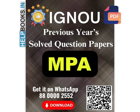 IGNOU Master of Arts Public Administration (MPA)- 5 Previous Years Sol ...