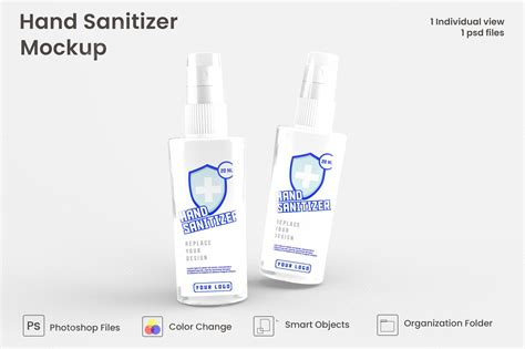 Premium PSD | Glossy spray bottle mockup