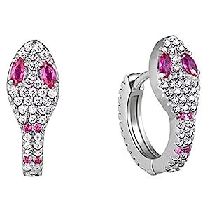 GIVA 925 Silver Red-Eyed Serpentine Earrings | Hoops to Gift Women ...