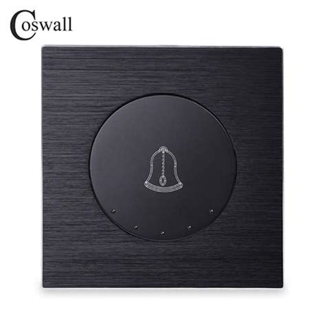 Luxurious 1 Gang Doorbell Switch Push Button Wall Switch Knight Black ...