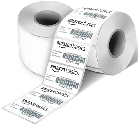 Amazon Basics 70gsm Thermal Label Printer Paper - 2" x 1" (50 x 25 mm ...