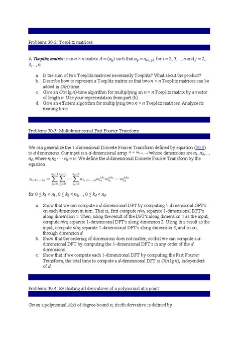 Algorithm PART 7: Polynomials & FFT - Advanced Problem Solving - Studocu