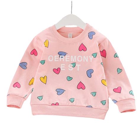 Buy Hopscotch Girls Cotton Full Sleeves Heart Printed Sweatshirt in ...