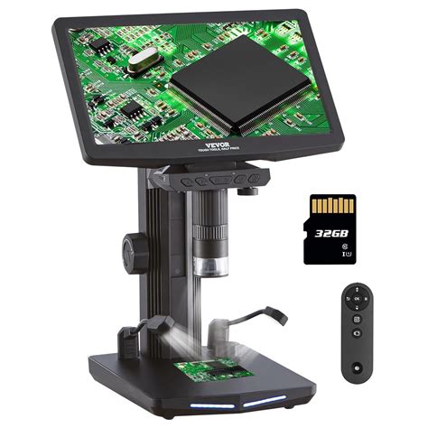 Buy VEVOR 10.1" HDMI LCD Digital Microscope for Adults, Soldering ...