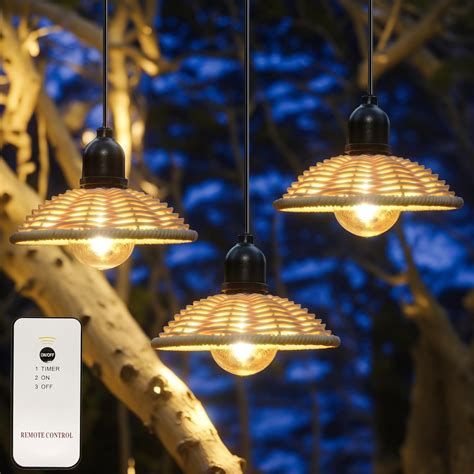 All Fortune 3 Pack Battery Operated Pendant Light, Hanging Outdoor ...