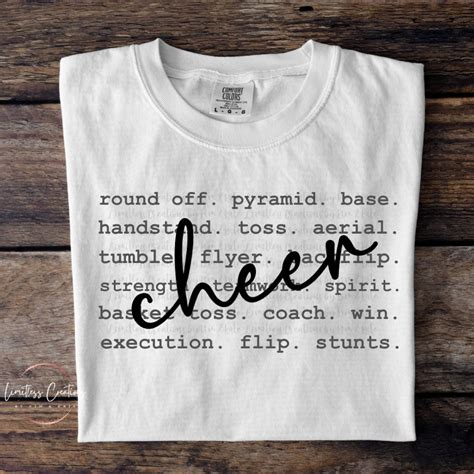 Cheer/cheerleading Typography/words Customizable PNG - Etsy
