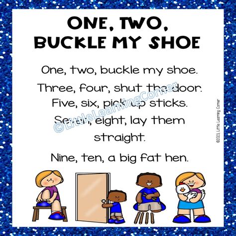 One Two Buckle My Shoe | Nursery Rhyme Resources - Little Learning Corner