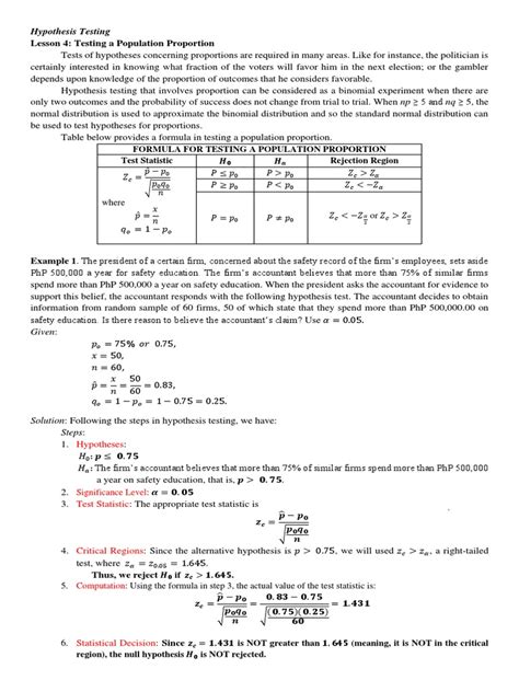 Image result for Testing Population Proportion