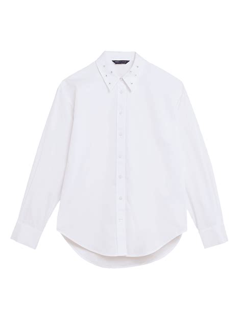 Buy Pure Cotton Embellished Collared Shirt at Marks & Spencer