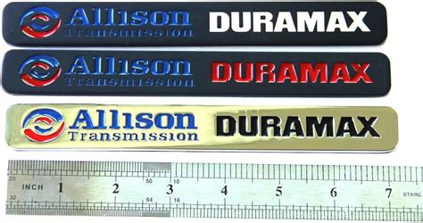 Buy Yoaoo 2X OEM Red Allison Transmission Duramax Emblems Chrome 2500Hd ...