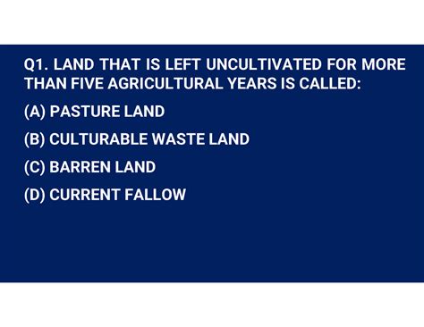 Class 10 CH 1 MCQ - Important question - Q1. LAND THAT IS LEFT ...