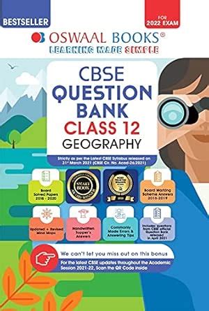 Oswaal CBSE Question Bank Class 12 Geography Book Chapterwise ...