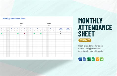 Attendance Excel Sheet Template