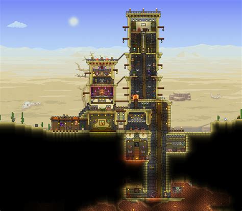 Finished a cozy house/tower in the desert for my npc's, first serious ...