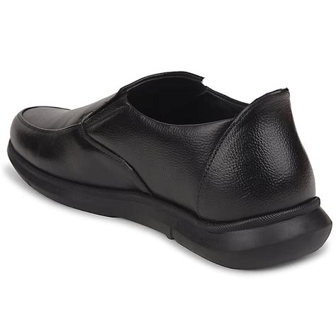 Buy Healers Black Formal Non Lacing Moccasins For Men SCL-1 By Liberty